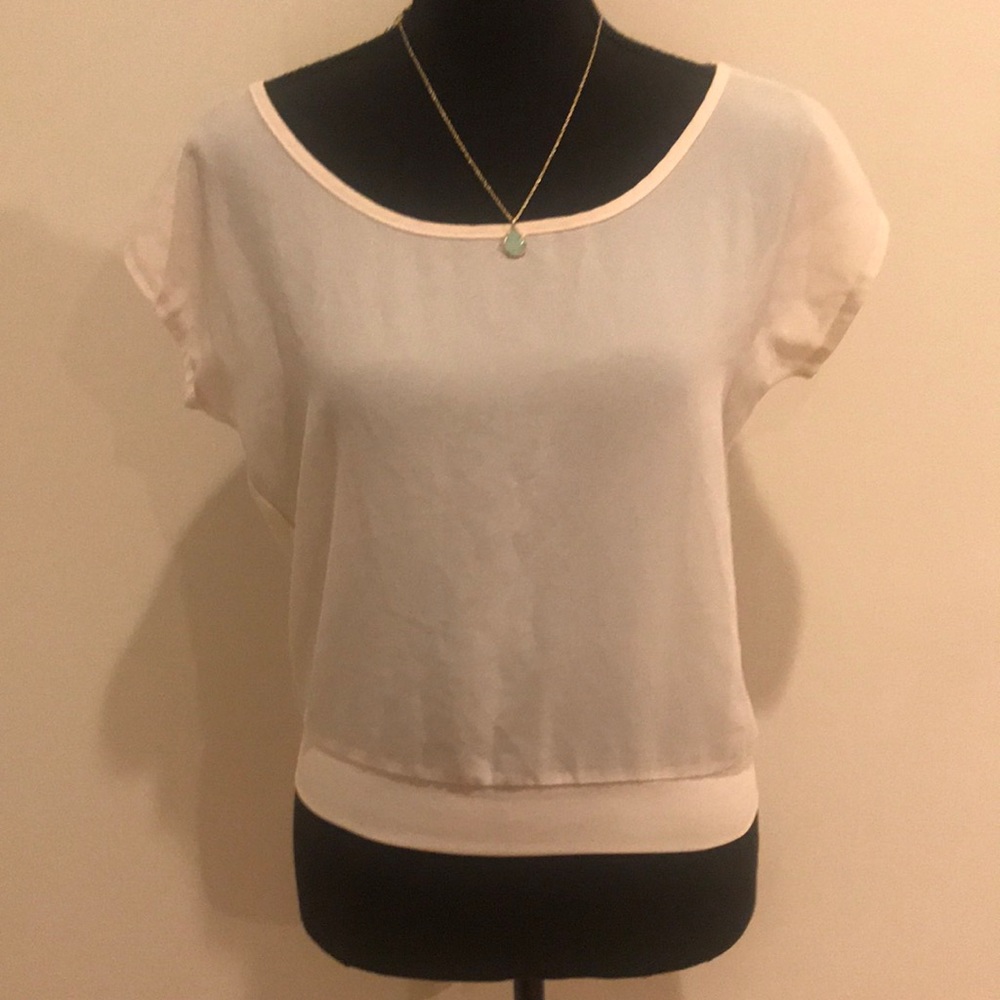 Colt Story cream top with open back - M